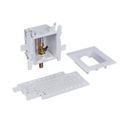 Oatey&reg; 37687 MODA&trade; 1-Valve Supply Box System With Hammer, 8 in W x 3.38 in D x 4.85 in H
