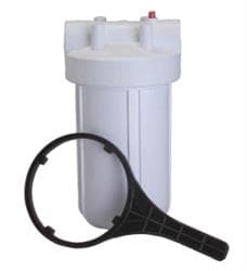 AVID HJ10-1K 1 in x 10 in High Flow Filter Housing with Wrench - Clear Sump