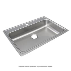 Just Manufacturing SLADA2231A553-J ADA Sink, Lustrous Satin, Rectangular Shape, 28 in L x 16 in W Bowl x 5-3/8 in D Bowl, 3 Faucet Holes, 5-1/2 in H x 22 in W x 31 in L, 304 Stainless Steel