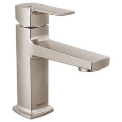 Peerless® P1571LF-BN EZRA™ Single-Handle Bathroom Faucet, 1 gpm Flow Rate, 6-5/16 in H Spout, 1 Handles, Pop-Up Drain, 1, 3 Faucet Holes, Brushed Nickel, Function: Lavatory