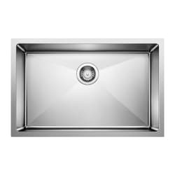 Blanco 524751 CUVEE R15 Kitchen Sink, Satin polish and brushed, Rectangle Shape, 26 in W Bowl x 16 in D Bowl, 28 in W x 18 in D, Stainless Steel
