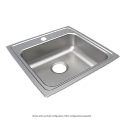 Just Manufacturing SLADA2019A554-J ADA Sink, Lustrous Satin, Rectangular Shape, 16 in L x 13-1/2 in W Bowl x 5-3/8 in D Bowl, 4 Faucet Holes, 5-1/2 in H x 19 in W x 19-1/2 in L, 304 Stainless Steel