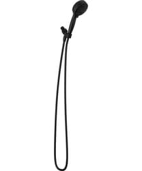 DELTA® 75740BL 6-Setting Hand Shower, 4-1/2 in Dia Shower Head 6 Shower Head, 1.75 gpm Flow Rate, 72 in L Hose, 1/2-14 NPT Connection, Matte Black, Import