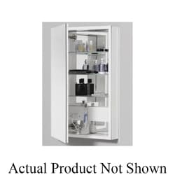 Robern® PLM1630G Flat Top Medicine Cabinet, PL Series, 15-1/4 in OAW x 30 in OAH, Aluminum, Classic Gray