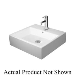 DURAVIT 2350500000 Vero Air Furniture Washbasin With Overflow, Rectangle Shape, 19-3/4 in L x 18-5/8 in W x 6-1/2 in H, Wall Mount, Ceramic, White, Import