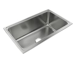 Just Manufacturing SXD1931A-J Sink, Lustrous Satin, Rectangular Shape, 28 in L x 16 in W Bowl x 12 in D Bowl, 11-5/8 in H x 19-1/2 in W x 31 in L, 304 Stainless Steel