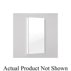 Robern® MC1640D4FPLE4 Flat Door Medicine Cabinet With Safeseal™ Gasket and Interior Polished Edge Mirror, M Series, 16 in OAW x 40 in OAH, Aluminum, Satin Anodized