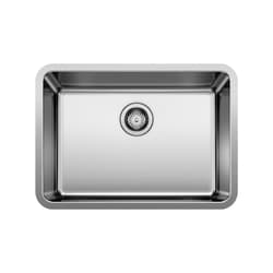 Blanco 442766 FORMERA Medium Bowl Kitchen Sink, Satin, Rectangular Shape, 23 in L x 16 in W x 9 in D Bowl, 25 in L x 18 in W x 9.0787 in H, 304 Stainless Steel
