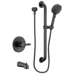 Peerless® PTT24147-BL 13 Series Precept® Adjustable Slide Hand Shower, 4-9/16 in Dia Shower Head 6 Shower Head, 1.5 gpm Flow Rate, 72 in L Hose, 1/2 in NPT Connection, Matte Black, Import
