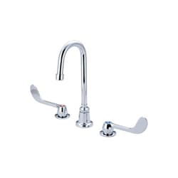 Just Manufacturing J1174KS Faucet, 1.5 gpm Flow Rate, Gooseneck Spout, PVD Chrome, 2 Handles, Import