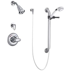 Delta® T13H382 Commercial Universal Dual Shower Trim Diverter Hand Shower and Grab Bar