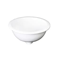 Barclay 4-520WH Emma&trade: Wash Basin, Round Shape, 15-3/4 in Dia x 8-1/2 in H, Vitreous China, White, Import
