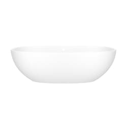 victoria + albert® BA3M-N-SM-OF Barcelona Freestanding Soaking Bathtub, Oval Shape, Standard Matte White, Import