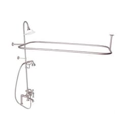 Barclay 4065-ML2-BN Tub Filler With Diverter, 3.7 gpm Flow Rate, 7 in Center, Brushed Nickel, 3 Handles, Import