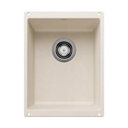 Blanco 527404 PRECIS BAR SILGRANIT Sink, Soft White, Rectangle Shape, 7-1/2 in L x 12-5/8 in W Bowl x 15-3/4 in D Bowl, 7-15/16 in H x 13-3/4 in W x 18-1/8 in D, Granite