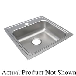 Just Manufacturing SLADA2019A500-J ADA Sink, Lustrous Satin, Rectangular Shape, 16 in L x 13-1/2 in W Bowl x 5 in D Bowl, 0 Faucet Holes, 5 in H x 19 in W x 19-1/2 in L, 304 Stainless Steel