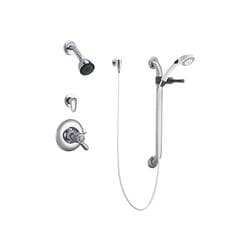Delta® T17TH335 Commercial Universal Dual Shower Trim Diverter Hand Shower and Grab Bar