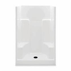 Aquatic 1483SG-WH Everyday 1-Piece Shower Stall With (2) Molded Seats, 48 in L x 35 in W x 72 in H