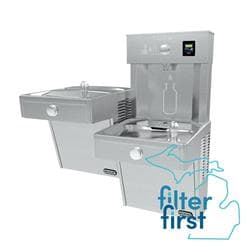 Elkay® LVRCTL8WSK ezH2O® Vandal-Resistant Bottle Filling Station & Bi-Level Cooler Filter