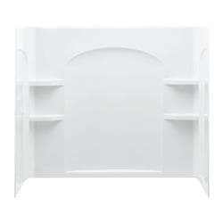 Sterling® 71224100-0 Ensemble™ Curve Bath/Shower Wall Set, 60 in L x 33-1/4 in W x 55-1/4 in H