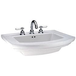 Mansfield® 328-4 WH Barrett™ Lavatory Only With Integral Rear Overflow