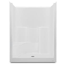 Aquatic 1603STS-LH-WHT Everyday 1-Piece Shower Stall, 60 in W x 76 in H