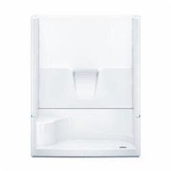 Aquatic 160344PSR-WH Everyday 4-Piece Shower Stall With Integral Left Seat, 60 in L x 34 in W x 76 in H