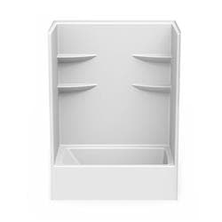 Aquatic CAE260SL-WH Hydrotherapy 1-Piece Tub Shower Stall, 60 in L x 34 in W x 80 in H