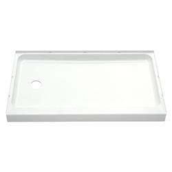 Sterling® 72181110-0 Ensemble™ Shower Base, Left Drain, 60 in L x 32 in W x 4-1/2 in D