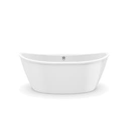 MAAX® 106193-000-002-104 Delsia 6636 AcrylX Freestanding Center Drain Bathtub in White with White Skirt
