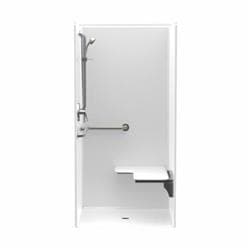 Aquatic 1363BFSC-WHT Accessible 1-Piece FreedomLine Transfer Shower, 36 in W x 75 in H