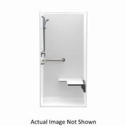 Aquatic 1363BFS-WH Accessible Freedomline 1-Piece Transfer Shower Stall, 36 in L x 36 in W x 74-1/8 in H