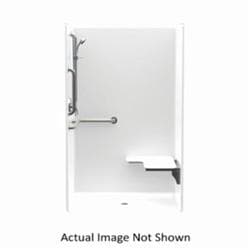Aquatic 1483BFSD FreedomLine Accessible 1-Piece Shower Stall, 46 in L x 36 in W x 75-1/4 in H
