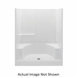 Aquatic 16033P-WH Everyday 3-Piece Shower With (2) Integral Seats, 60 in L x 34 in W x 72 in H