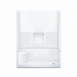 Aquatic 160344PSL-WH Everyday 4-Piece Shower With Integral Left Seat, 60 in W x 34 in D