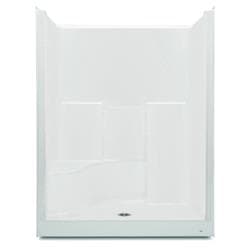 Aquatic 1603STSMR-WH Everyday 1-Piece Shower Stall With Right Single Seat, 60 in W x 79 in H