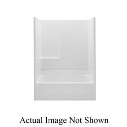 Aquatic 2543N2PL-WH Everyday 2-Piece Tub Shower Stall Without Armrest and Seat, 54 in L x 29 in W x 72 in H