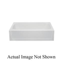 Aquatic 260030L-WH Everyday 1-Piece Bathtub Without Armrest, 60 in L x 30 in W