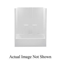 Aquatic 260330L-WH Everyday 1-Piece Tub Shower Stall Without Armrest and Seat, 60 in L x 30 in W x 72 in H