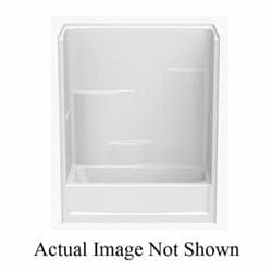 Aquatic 260330SML-WH Everyday Tub Shower, 60 in W x 75 in H