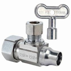BrassCraft® KT™ KTSCR19X C Angle Ball Stop 1/4?Turn, 1/2 x 3/8 in Nominal