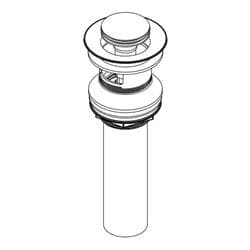 Newport Brass® 330/15 Push Pop-Up Style Lavatory Drain With Overflow Holes