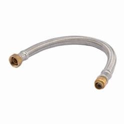 Sharkbite® U3068FLEX18LF Flexible Braided Water Heater Connector, 1/2 x 3/4 in Nominal, 18 in Length