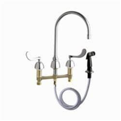 Chicago Faucet® 200-AGN8AE3-317AB Concealed Kitchen Sink Faucet With Side Spray
