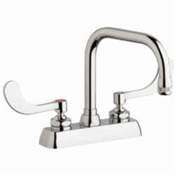 Chicago Faucet® W4D-DB6AE1-317ABCP Hot and Cold Water Workboard Sink Faucet
