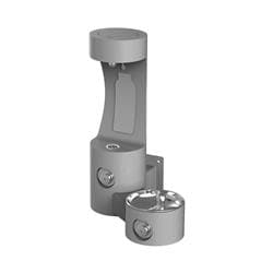 Elkay® LK4408BFGRY Outdoor ezH2O® Bottle Filling Station Wall Mount with Single Fountain Non-Filtered Non-Refrigerated
