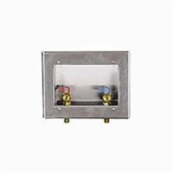 IPS® 82170 SS Washing Machine Outlet Box With 1/4 Turn Valves, 1/2 in Sweat