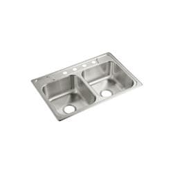 Sterling® 14708-4-NA Middleton® Self-Rimming Kitchen Sink, 33 in L x 22 in W x 8-1/4 in H
