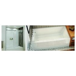 MAAX® 105704-000-001-101 Rubix 6032 AFR Acrylic Alcove Left-Hand Drain Bathtub in White