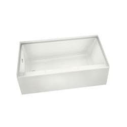 MAAX® 105735-000-001-001 Rubix 6632 Acrylic Alcove Left-Hand Drain Bathtub in White
